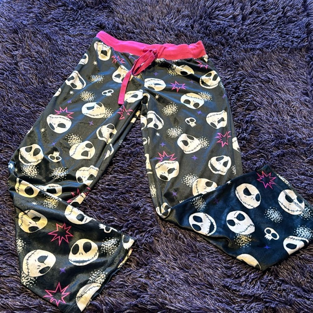 Tim Burton's The Nightmare Before Christmas velour pajama pants